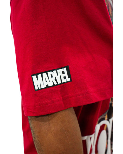 Deadpool x Wolverine - Generational Fury Oversized Red Mens T Shirt