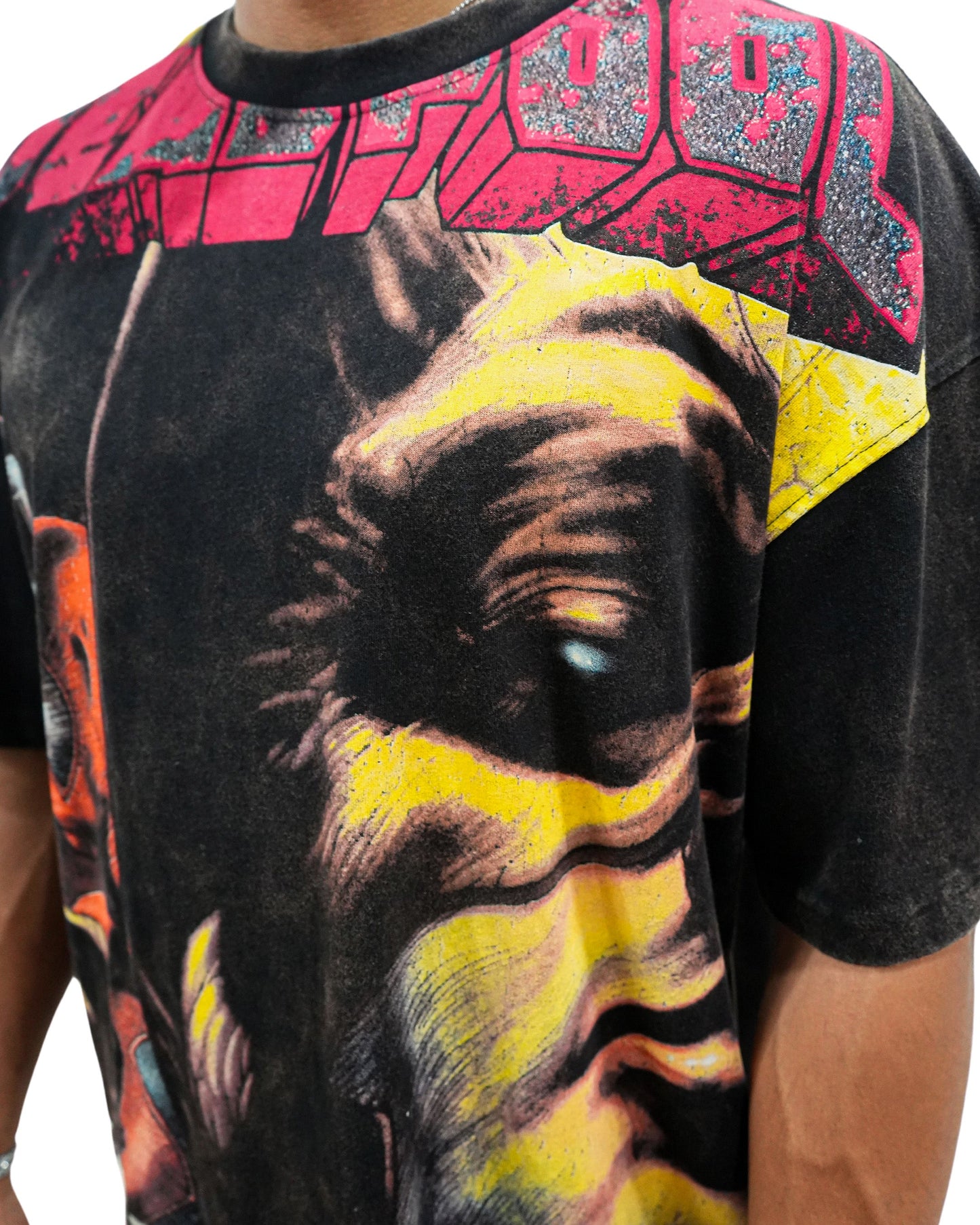 Deadpool x Wolverine - Regeneration Rivals Oversized Black Mens T Shirt