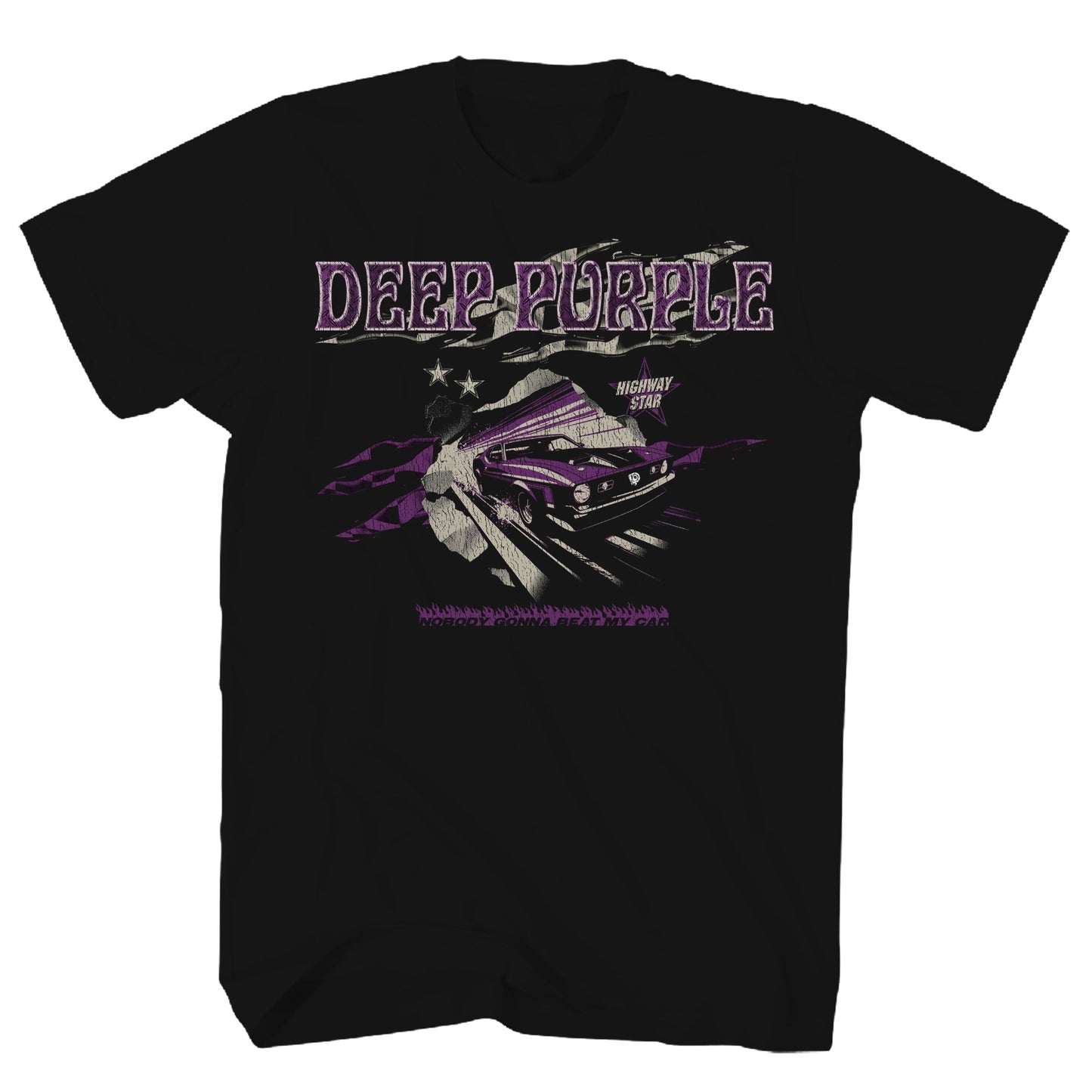 Deep Purple Highway Star 2-Sided Mens T Shirt Black