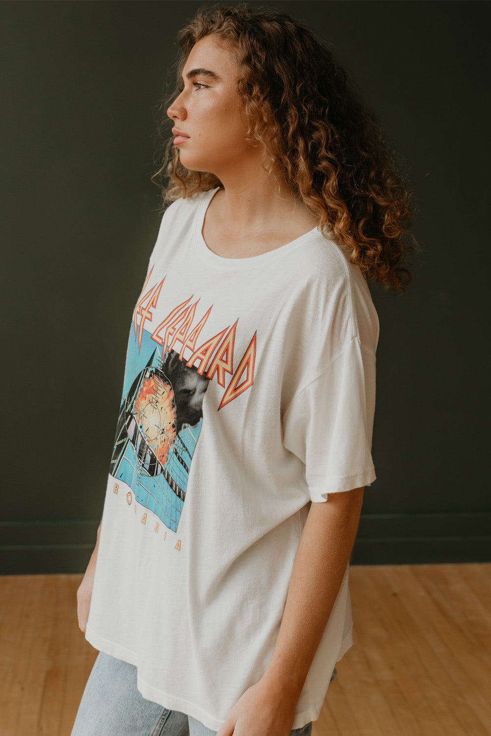 Def Leppard Boyfriend Tee Shirt White