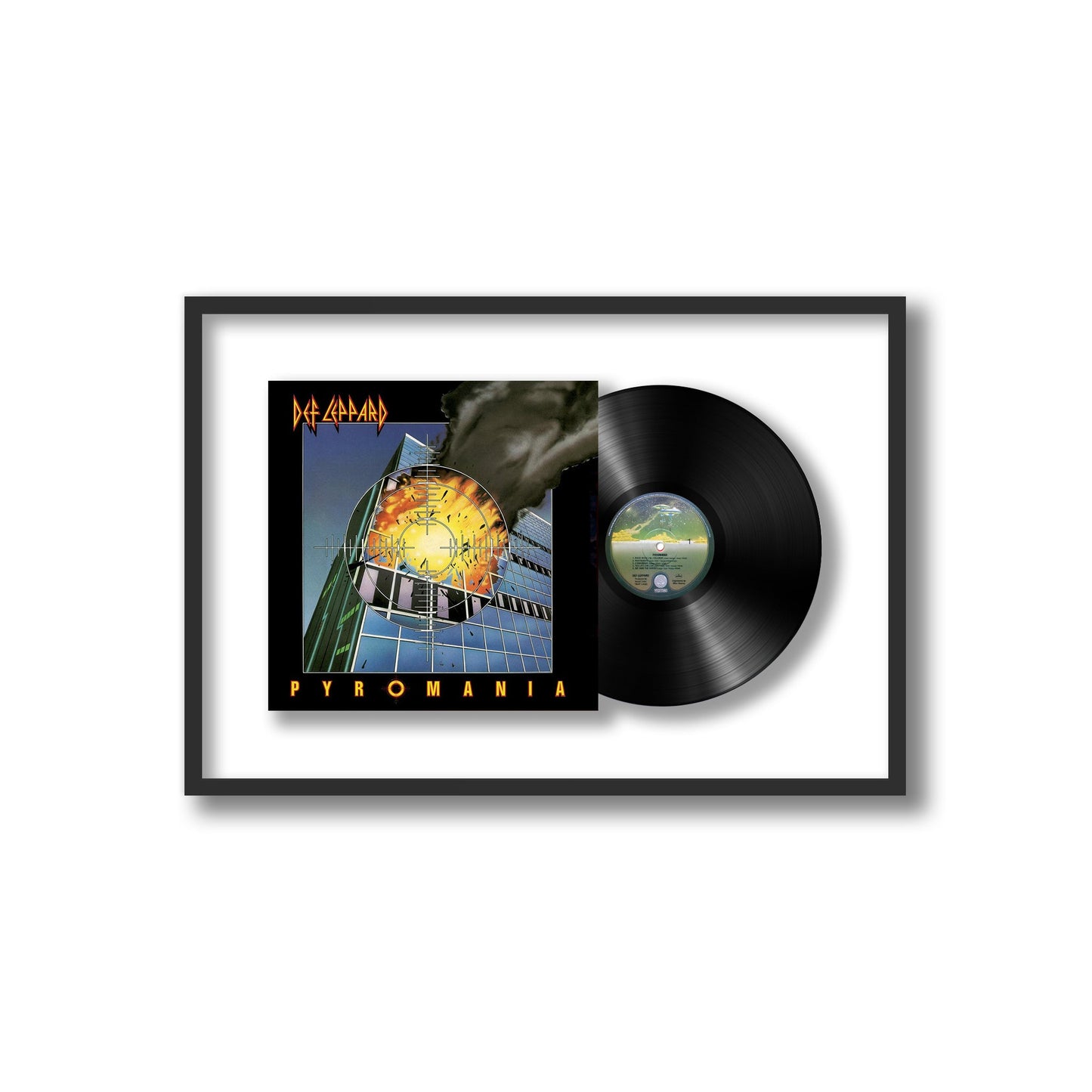 Def Leppard Pyromania Framed Vinyl Record