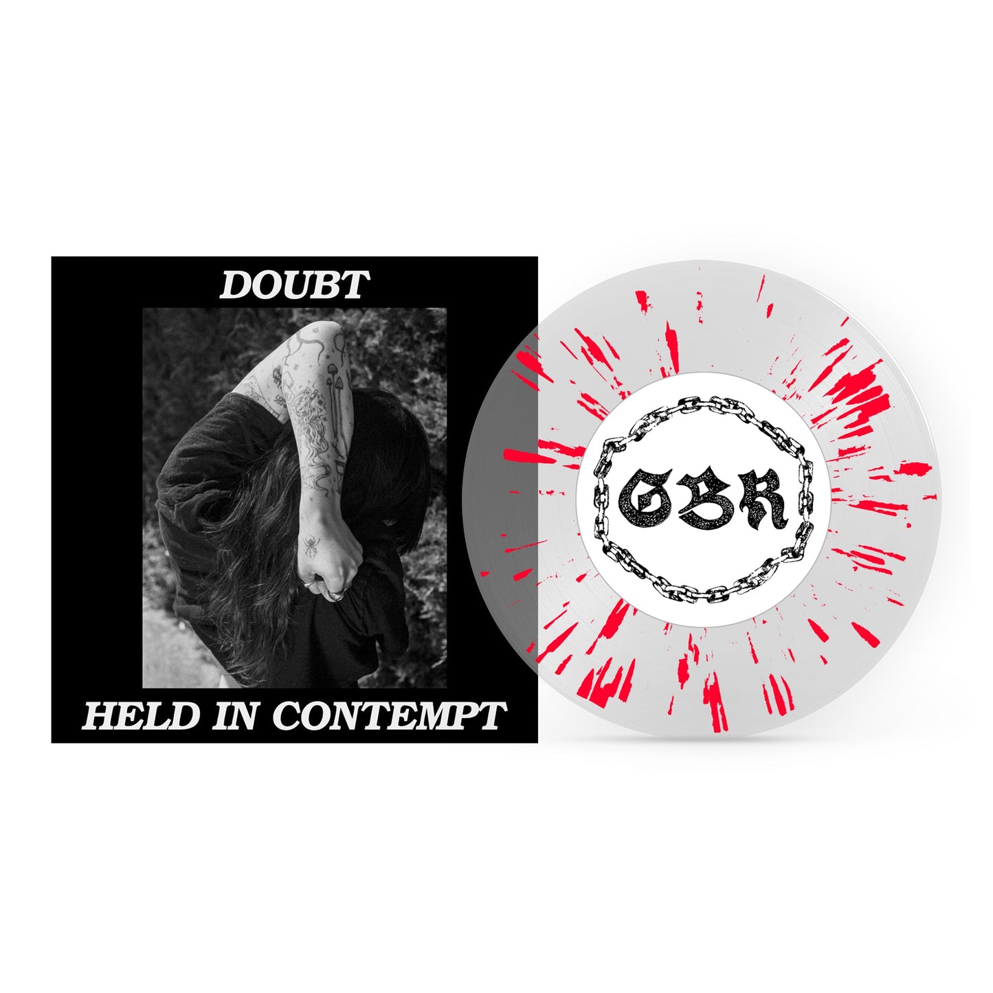 Doubt 'Held In Contempt' (CLEAR & APPLE RED SPLATTER) 7"