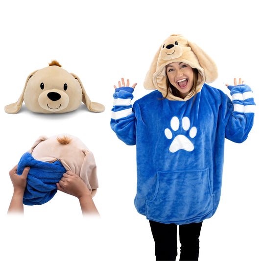 Sharewood Forest Friends Snugible Dougie the Dog | Blanket Hoodie & Pillow