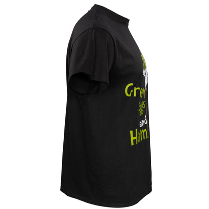 Dr Seuss Green Eggs and Ham Adult Short Sleeves Black T-Shirt