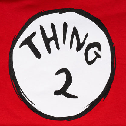 Dr Seuss Thing 2 Adult Short Sleeves Red T-Shirt