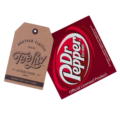 Retro Drink Dr Pepper Logo Mens T Shirt Officially Licensed Burgundy
