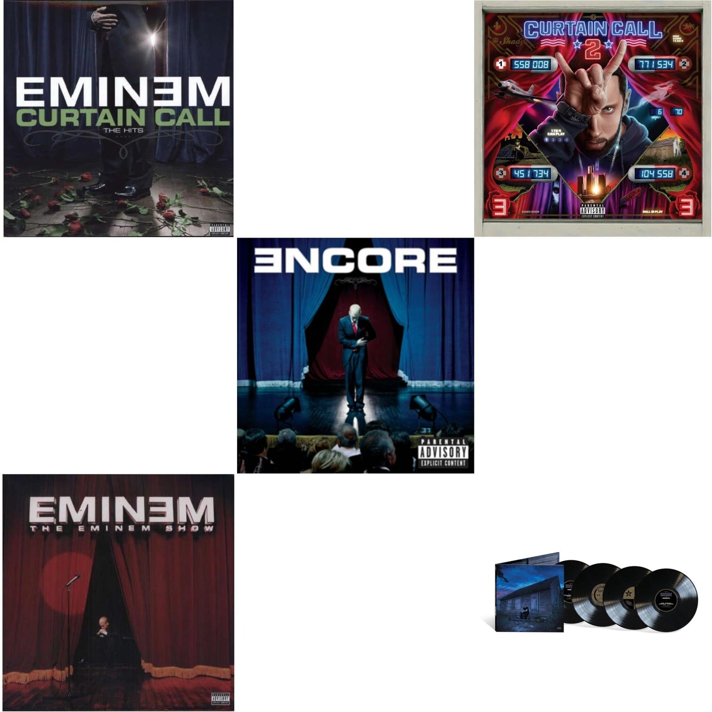 Eminem - Curtain Call 2 (2LP) & Marshall Mathers LP2 (10Th Anniversary Edition) (Expanded Deluxe/4LP) & Encore & Curtain Call: Hits & Eminem Show