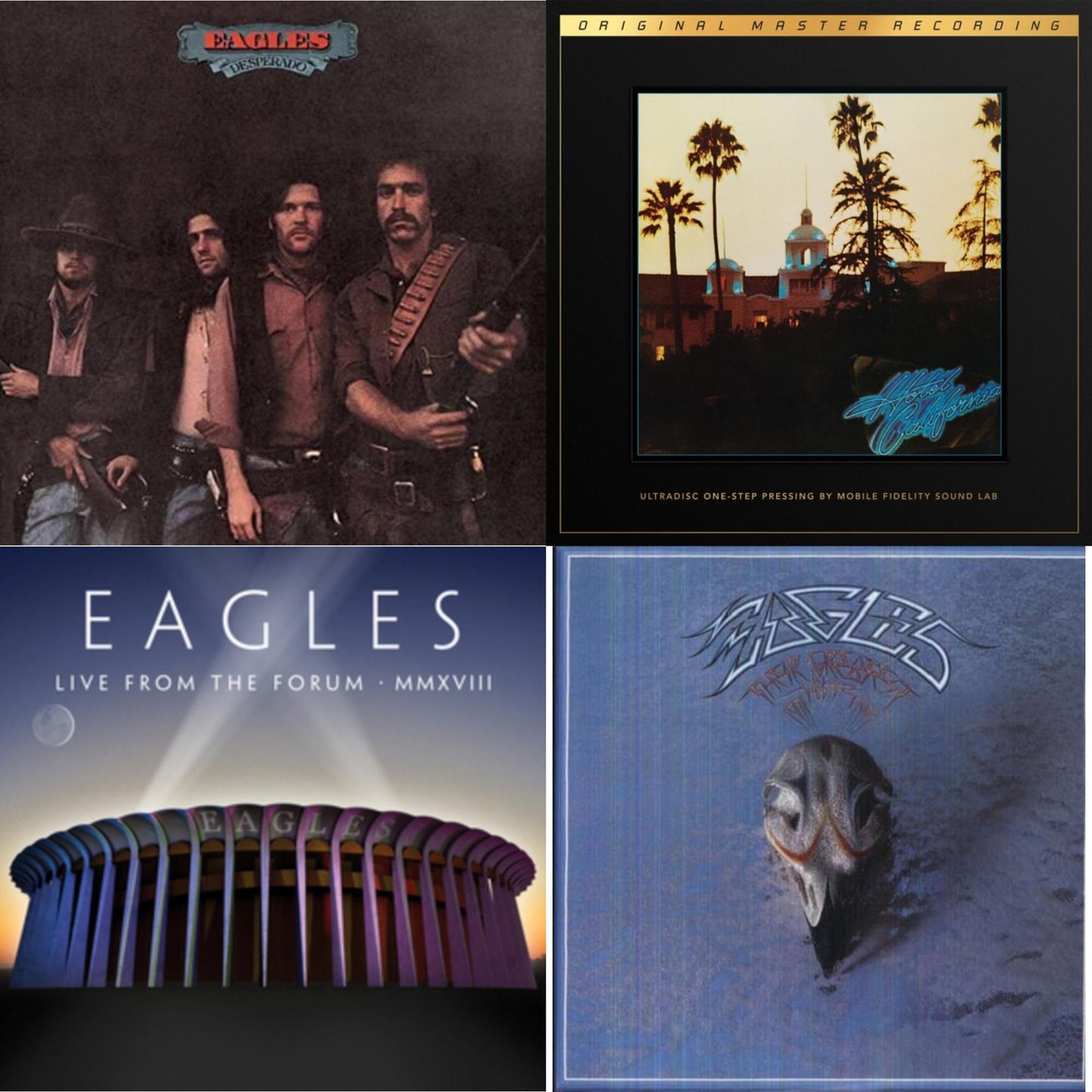 Eagles - Desperado & Their Greatest Hits 1971-1975 & Live From The Forum Mmxviii (4LP/180G) & Hotel California (2LP/180G/45RPM Supervinyl Ultradisc One-Step/Original Masters/Limited/Numbered)