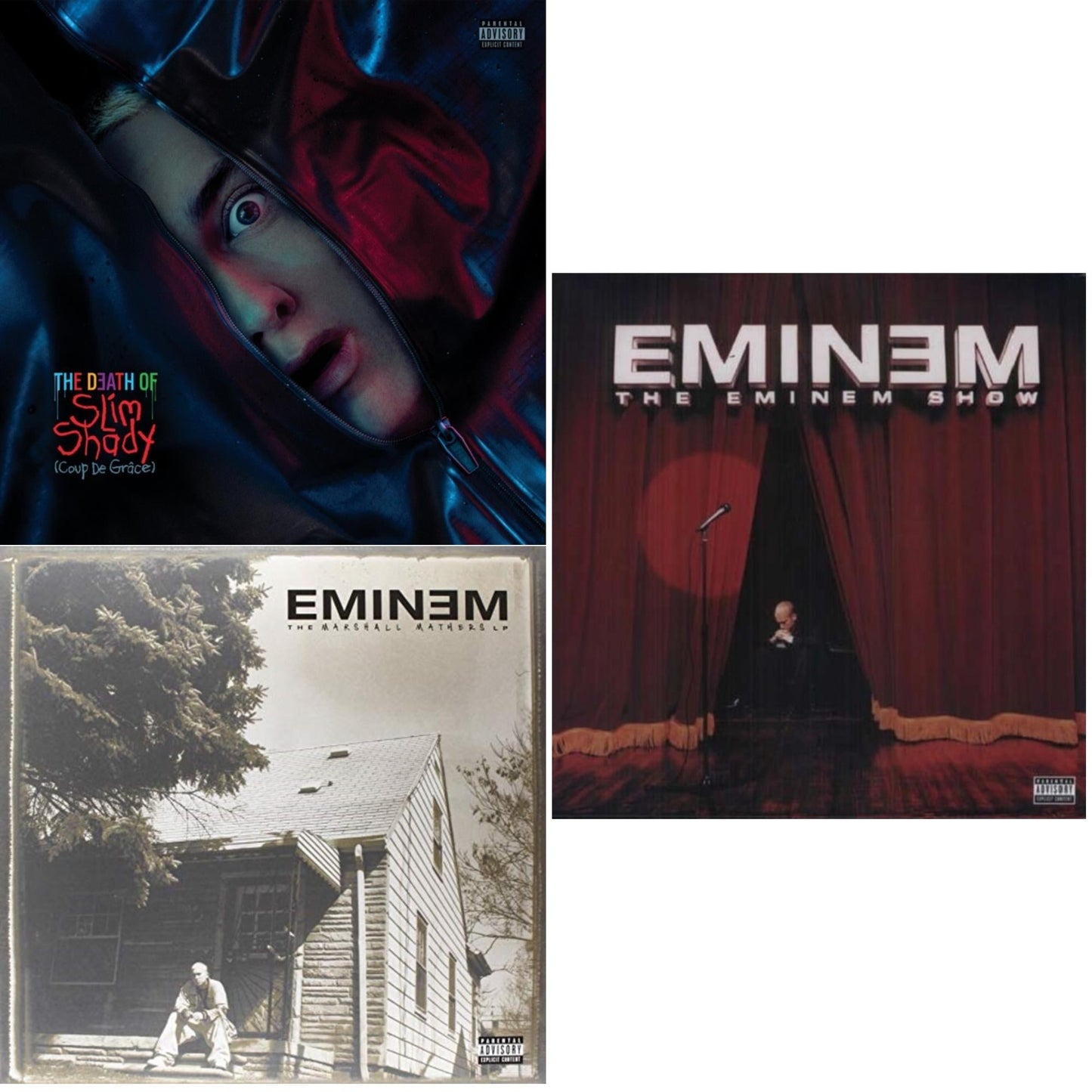 Eminem - Death Of Slim Shady (Coup De Grace) (X) (Red/Blue Vinyl/2LP) & Marshall Mathers LP & Eminem Show