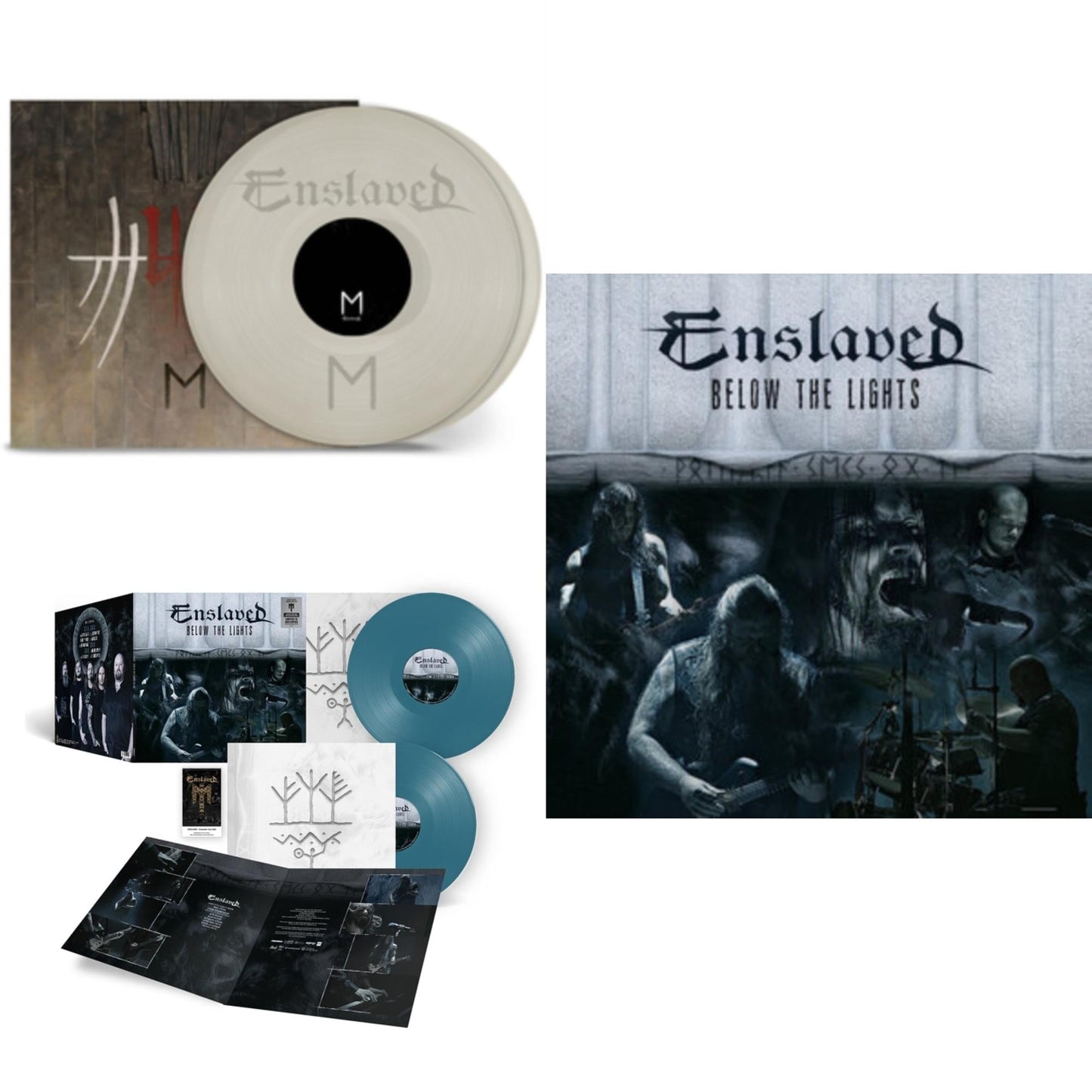 Enslaved - Below The Lights (Cinematic Tour 2020/2LP/Aqua Blue Vinyl) & Below The Lights (Cinematic Tour 2020) (Grey Vinyl/2LP) & E - Natural (2LP)
