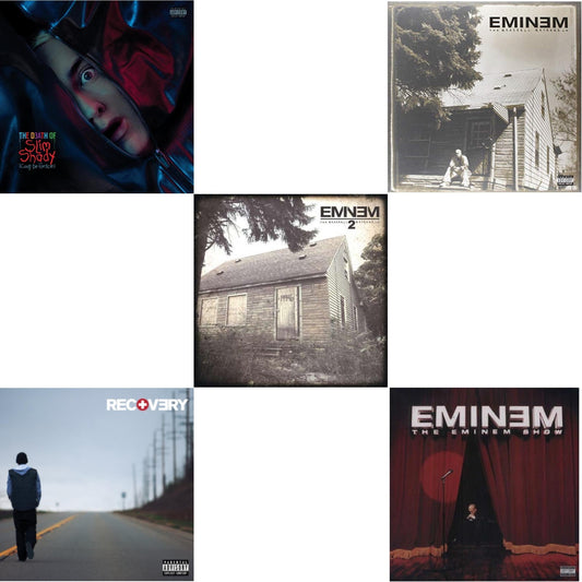 Eminem - Death Of Slim Shady (Coup De Grace) (X) (Red/Blue Vinyl/2LP) & Recovery & Marshall Mathers LP 2 & Marshall Mathers LP & Eminem Show