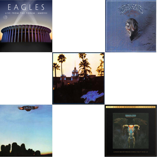 Eagles - Hotel California & Eagles & Their Greatest Hits 1971-1975 & Live From The Forum Mmxviii (4LP/180G) & One Of These Nights (2LP/180G/45RPM Supervinyl Ultradisc One-Step/Original Masters/Limited/Numbered)