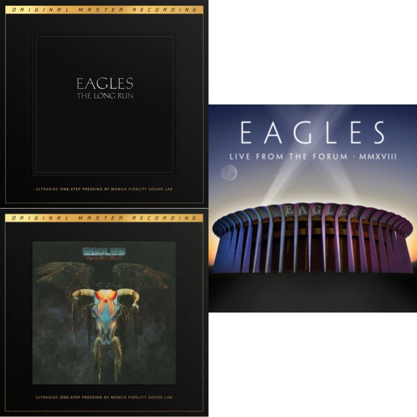 Eagles - Live From The Forum Mmxviii (4LP/180G) & One Of These Nights (2LP/180G/45RPM Supervinyl Ultradisc One-Step/Original Masters/Limited/Numbered) & Long Run (2LP/180G/45RPM Audiophile Supervinyl Ultradisc One-Step/Original
