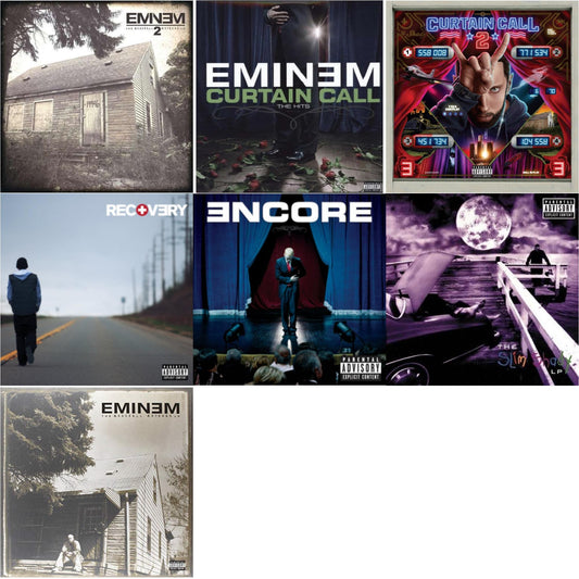 Eminem - Curtain Call 2 (2LP) & Encore & Curtain Call: Hits & Recovery & Marshall Mathers LP 2 & Slim Shady LP & Marshall Mathers LP