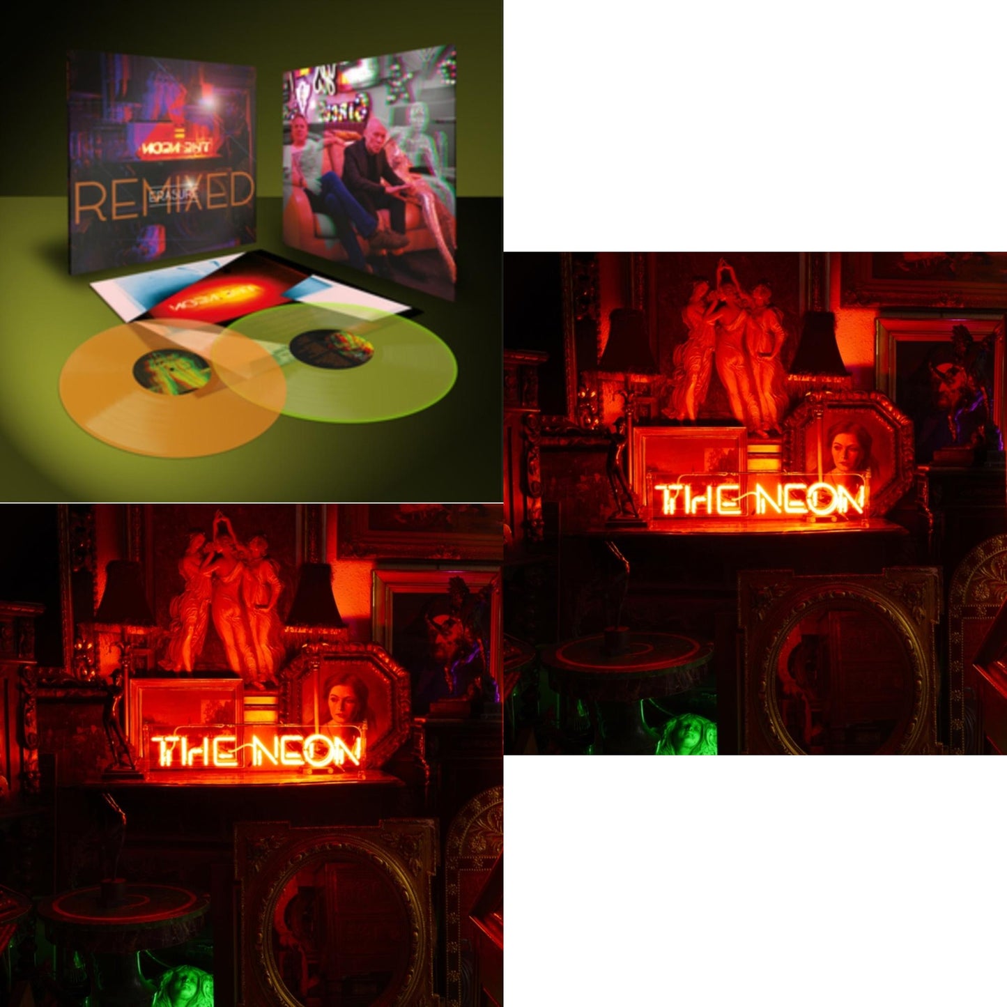 Erasure - Neon Remixed (2LP/Limited/Amber & Yellow Vinyl) & Neon & Neon (Limited Edition Neon Orange LP Vinyl)
