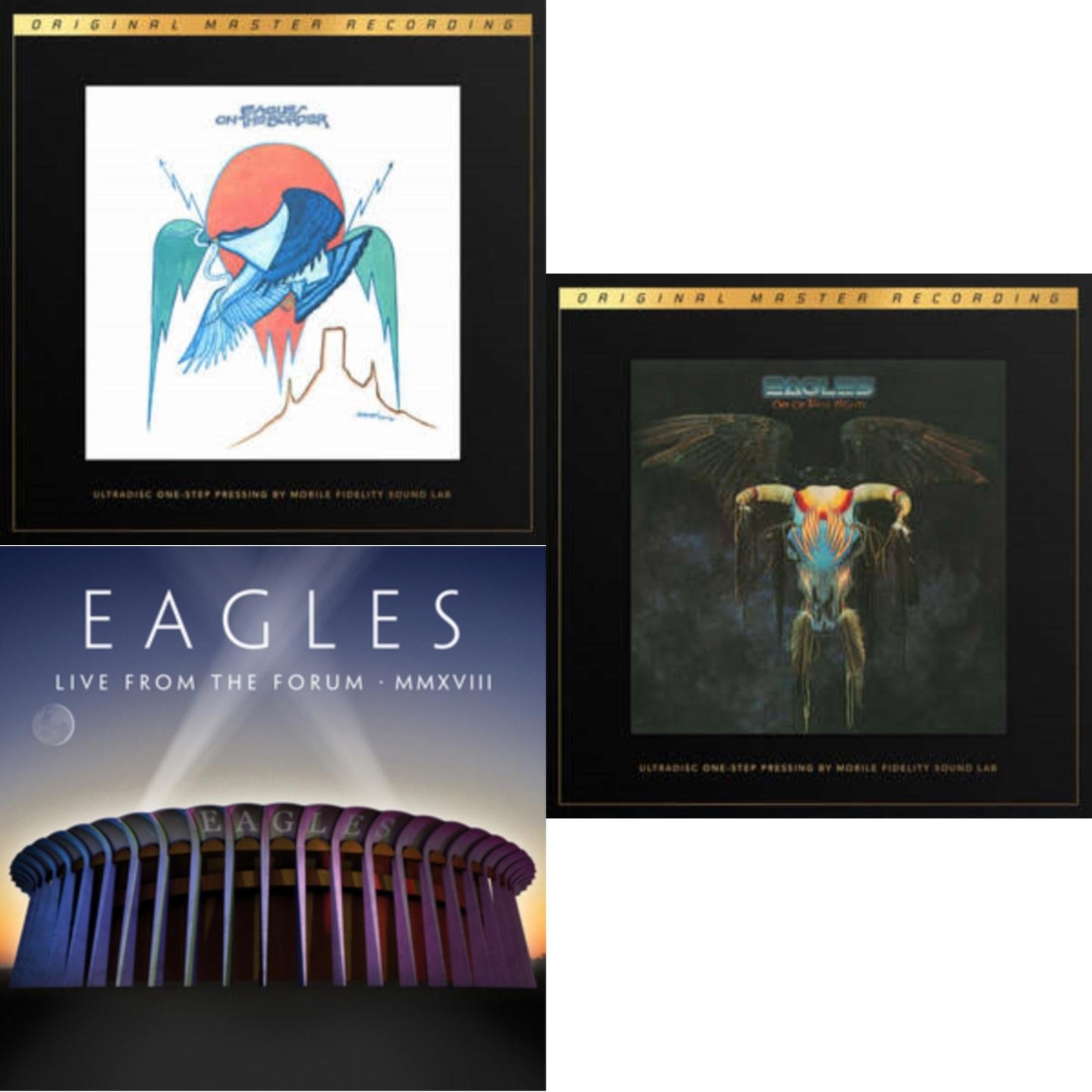 Eagles - On The Border (2LP/180G/45RPM Supervinyl Ultradisc One-Step/Original Masters/Limited/Numbered) & Live From The Forum Mmxviii (4LP/180G) & One Of These Nights (2LP/180G/45RPM Supervinyl Ultradisc One-Step/Original Masters/Limited/Numbered)
