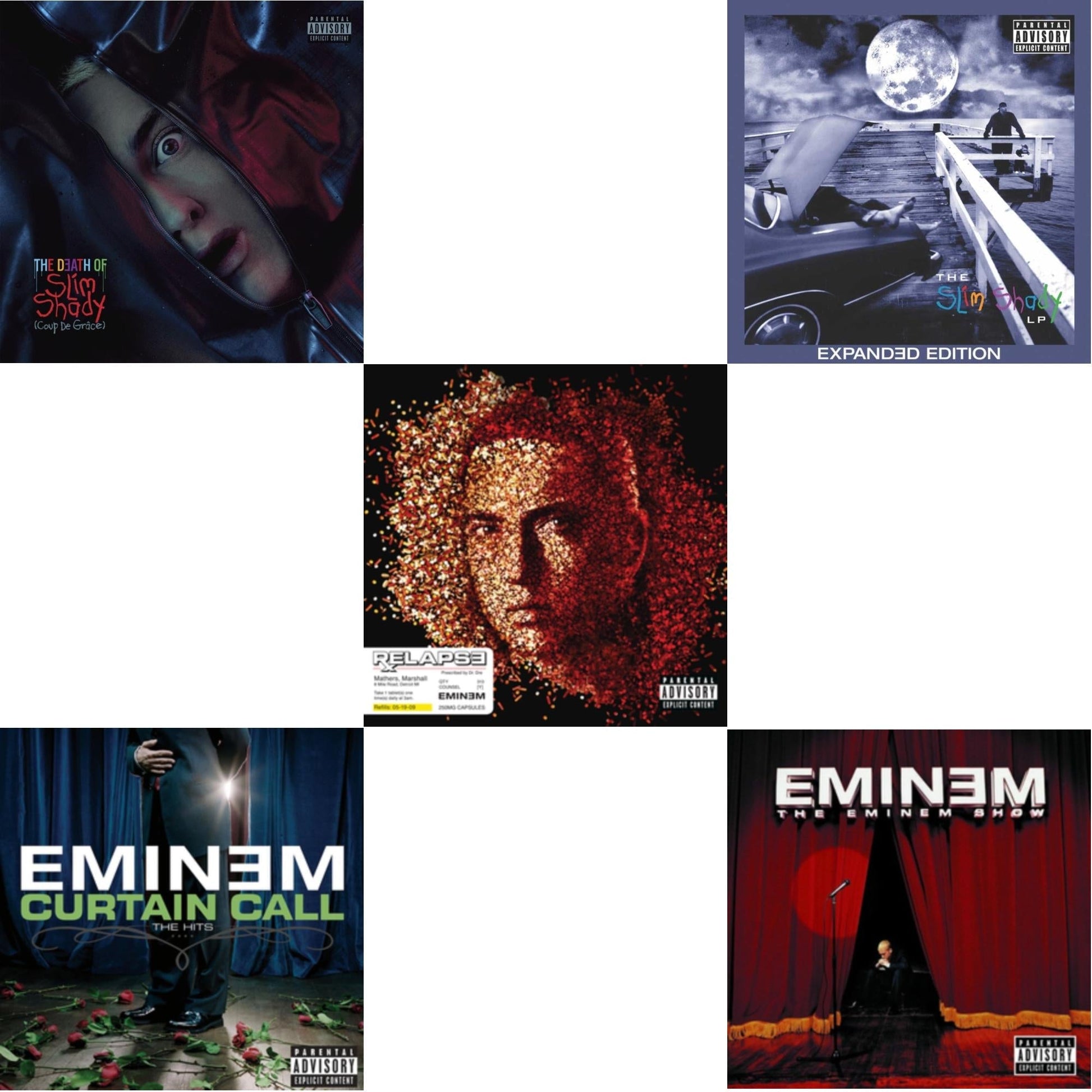 Eminem - Death Of Slim Shady (Coup De Grace) (X) & Curtain Call: Hits & Relapse & Slim Shady LP (2CD Expanded Edition) (X) & Eminem Show
