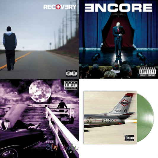 Eminem - Encore & Recovery & Kamikaze (Opaque Olive Green LP Vinyl/Gatefold Jacket) & Slim Shady LP