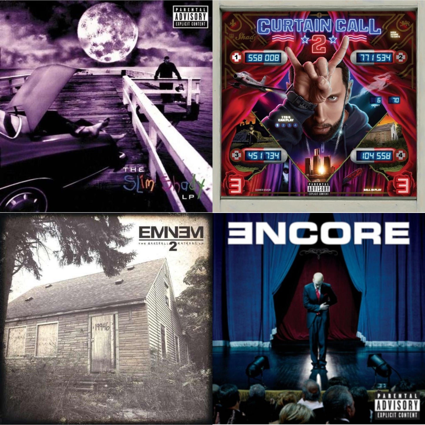Eminem - Curtain Call 2 (2LP) & Encore & Marshall Mathers LP 2 & Slim Shady LP