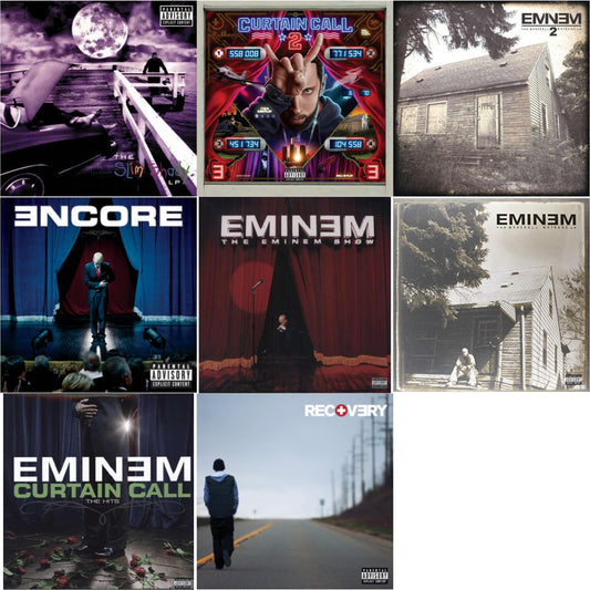 Eminem - Curtain Call 2 (2LP) & Encore & Curtain Call: Hits & Recovery & Marshall Mathers LP 2 & Slim Shady LP & Marshall Mathers LP & Eminem Show
