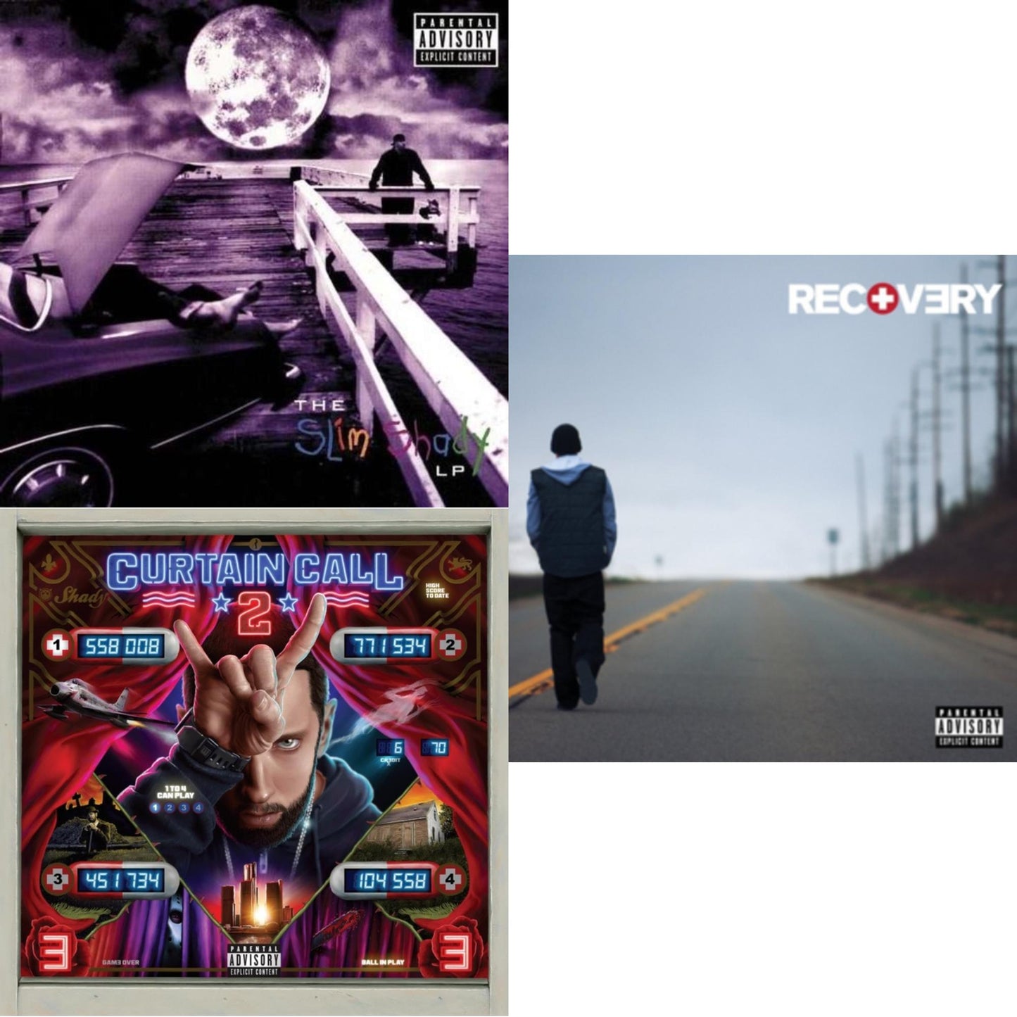 Eminem - Curtain Call 2 (2LP) & Recovery & Slim Shady LP
