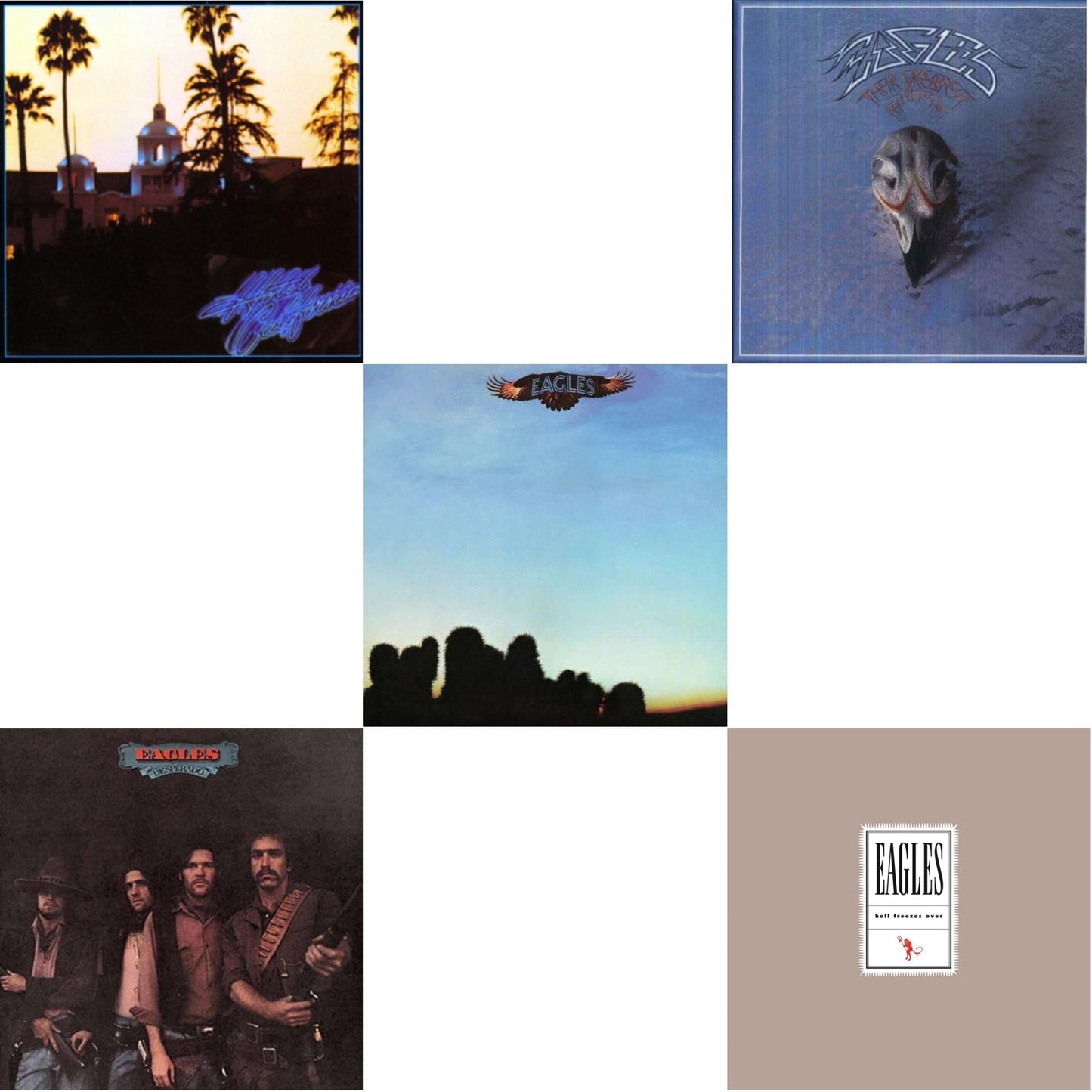 Eagles - Hotel California & Desperado & Eagles & Their Greatest Hits 1971-1975 & Hell Freezes Over (2LP/Remastered)