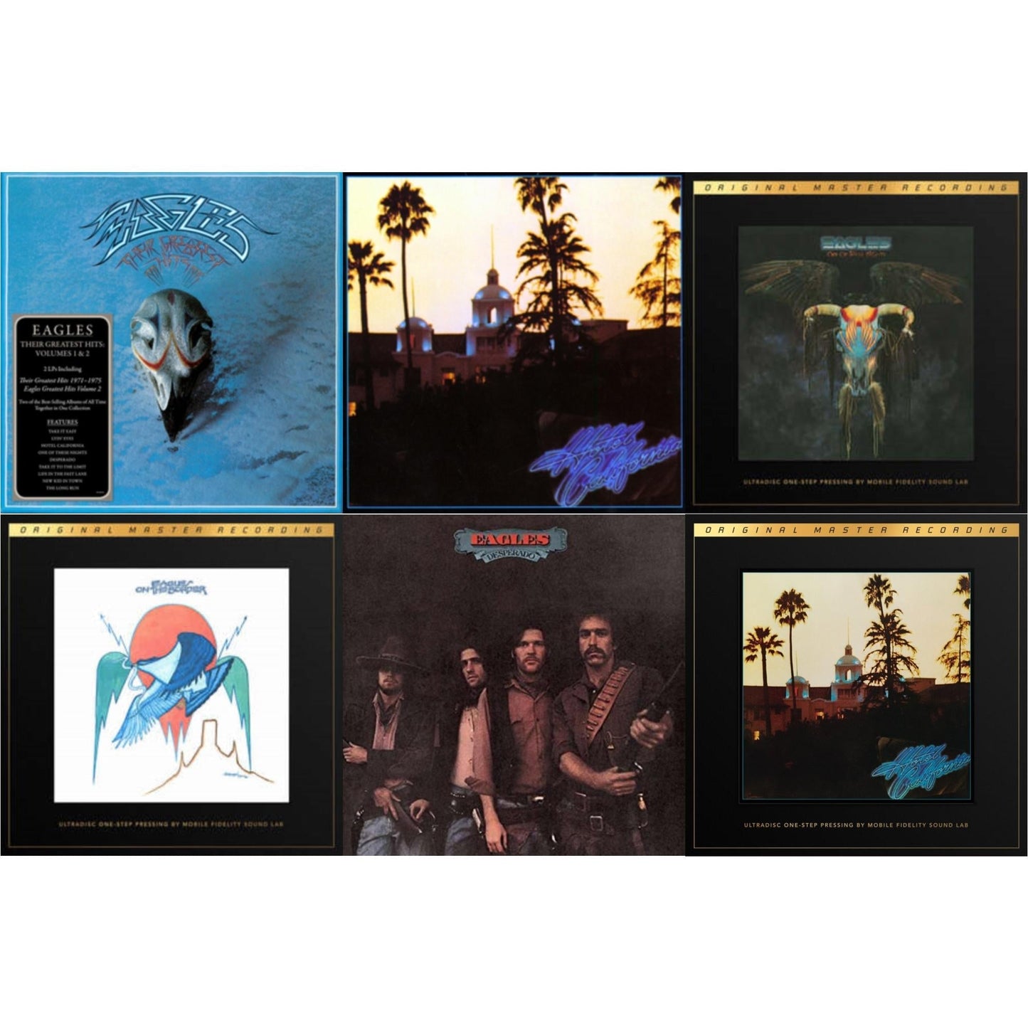 Eagles - Their Greatest Hits Vol.1 & 2 (2LP/180G) & Hotel California & One Of These Nights (2LP/180G/45RPM Supervinyl Ultradisc One-Step/Original Masters/Limited/Numbered) & On The Border (2LP/180G/45RPM Supervinyl Ultradisc One-Step/Original