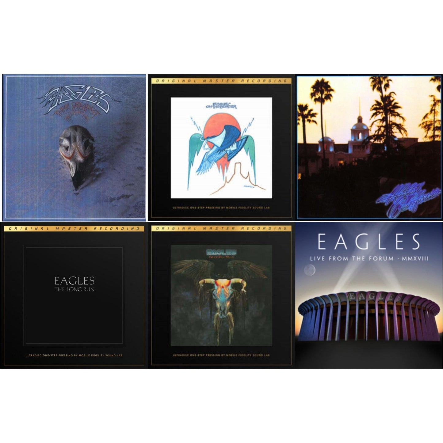 Eagles - Hotel California & Their Greatest Hits 1971-1975 & Live From The Forum Mmxviii (4LP/180G) & On The Border (2LP/180G/45RPM Supervinyl Ultradisc One-Step/Original Masters/Limited/Numbered) & One Of These Nights (2LP/180G/45RPM Supervinyl