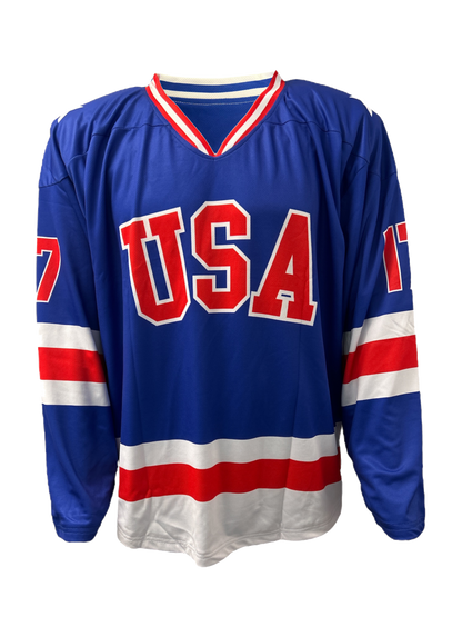 Jack O'Callahan USA Hockey Miracle on Ice 1980 Official Reversible Hockey Jersey Shirt
