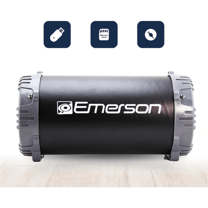 Emerson Portable Bluetooth Speaker with LED Lighting and Carrying Strap