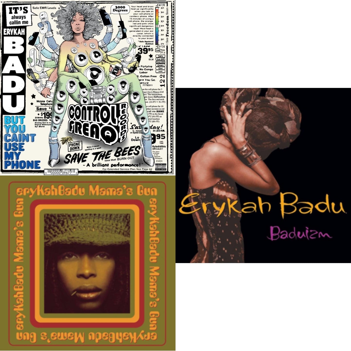 Erykah Badu - But You Caint Use My Phone (Purple LP Vinyl) & Baduizm & Mama's Gun