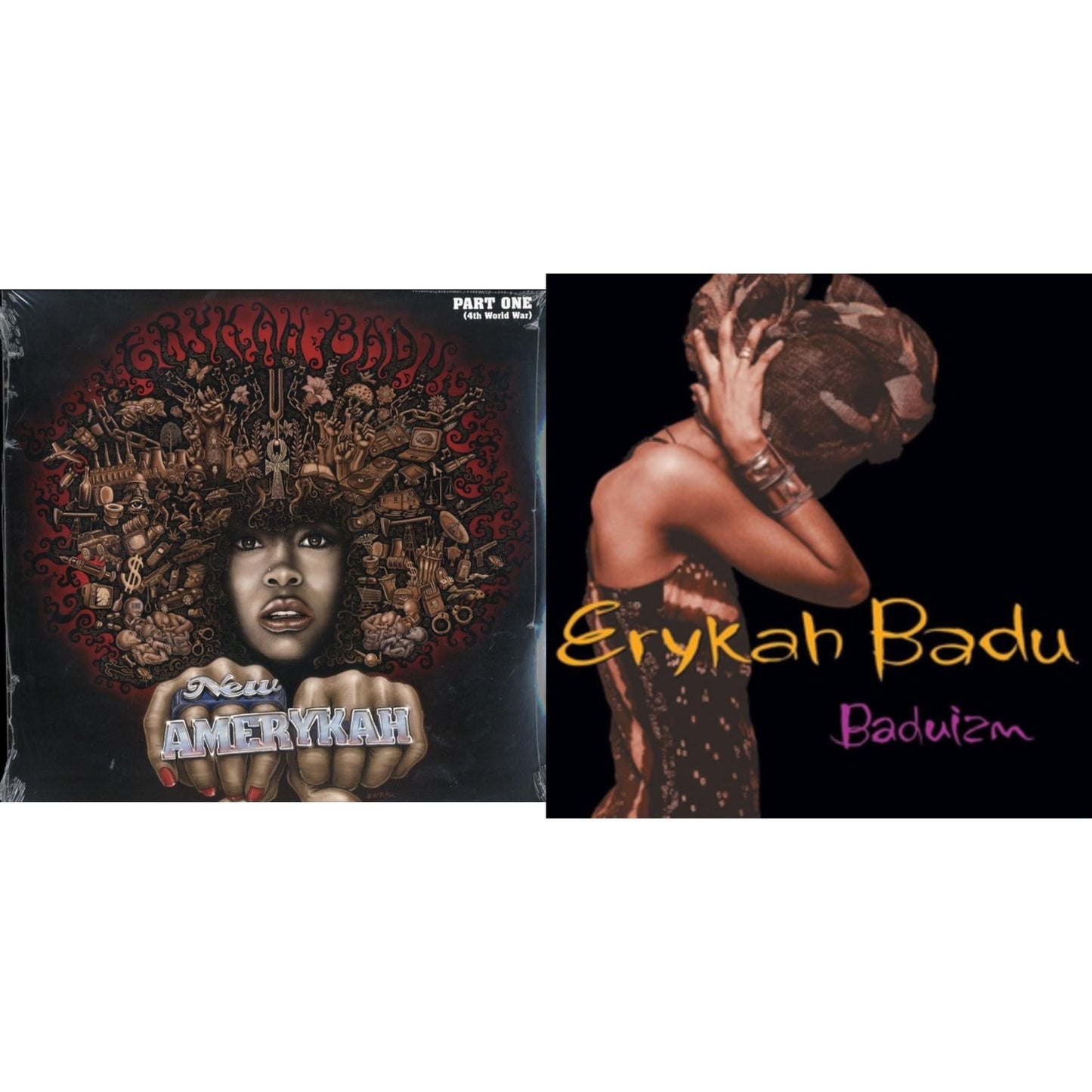 Erykah Badu - New Amerykah Part 1: 4Th World War & Baduizm - LP Vinyl Bundle