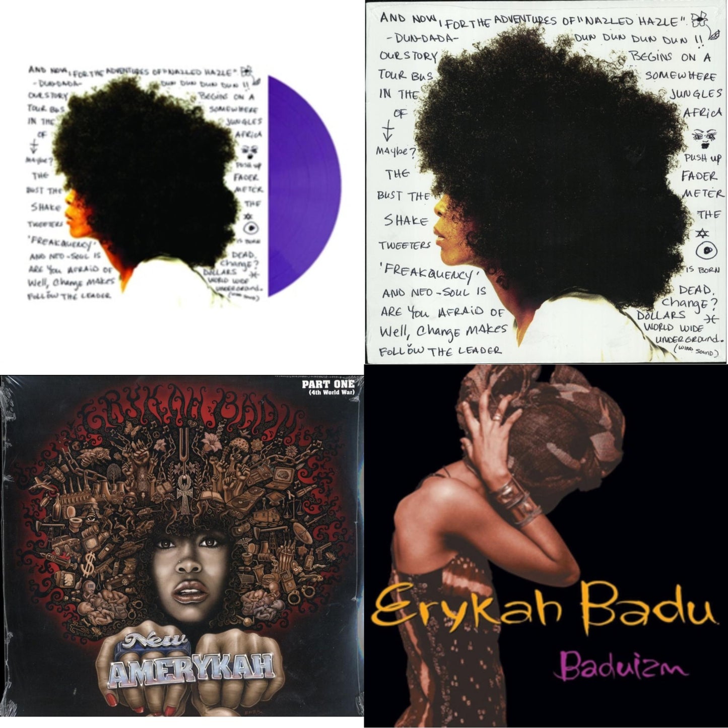 Erykah Badu - Worldwide Underground (Purple LP Vinyl) & Worldwide Underground & New Amerykah Part 1: 4Th World War & Baduizm
