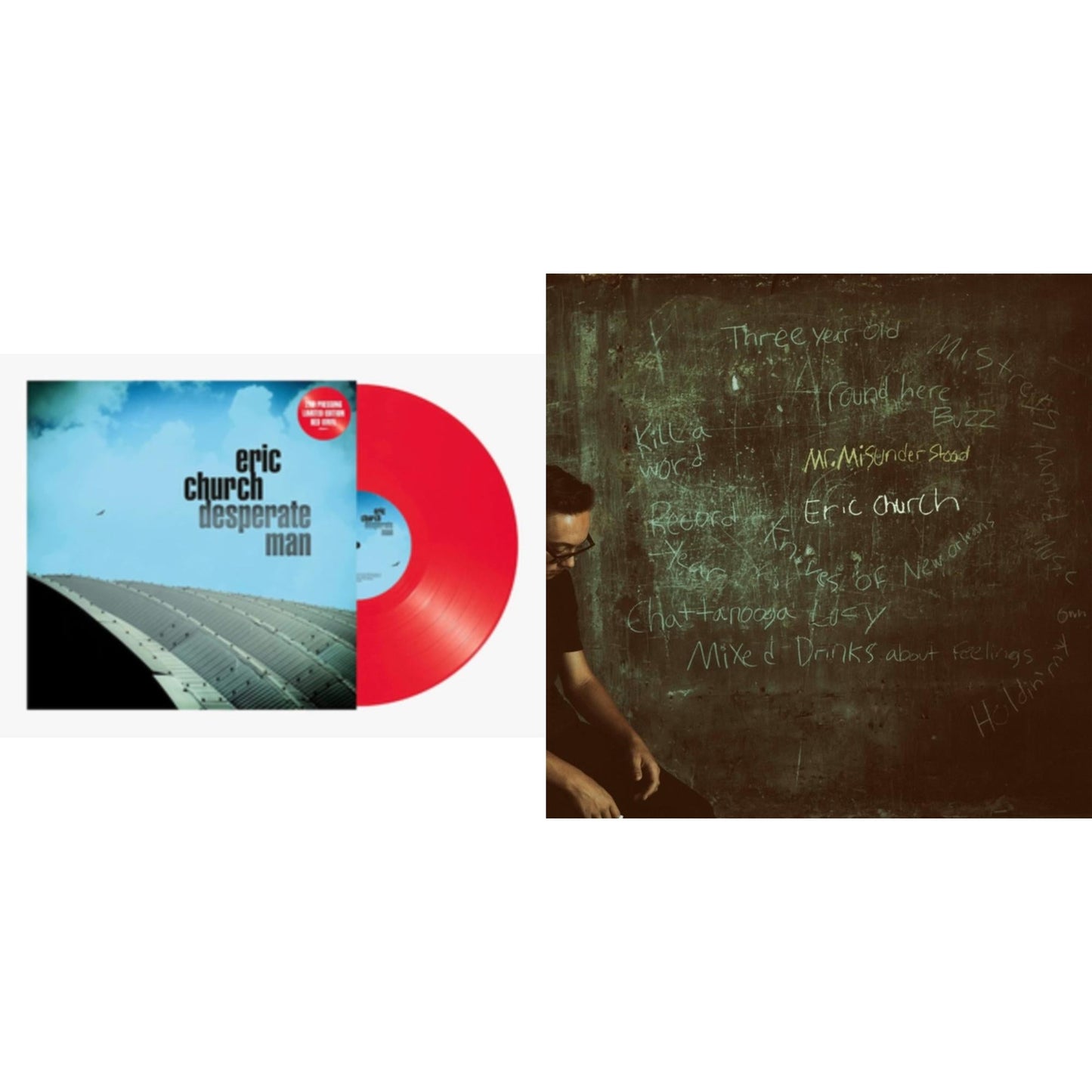 Eric Church - Desperate Man (Red LP Vinyl) & Mr. Misunderstood (Blue LP Vinyl)