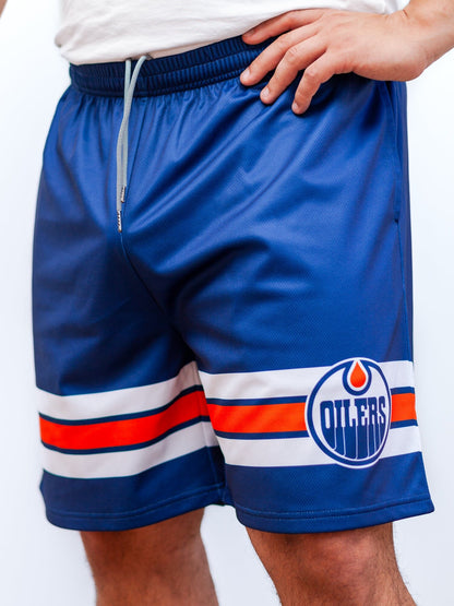 Edmonton Oilers Mesh Hockey Shorts