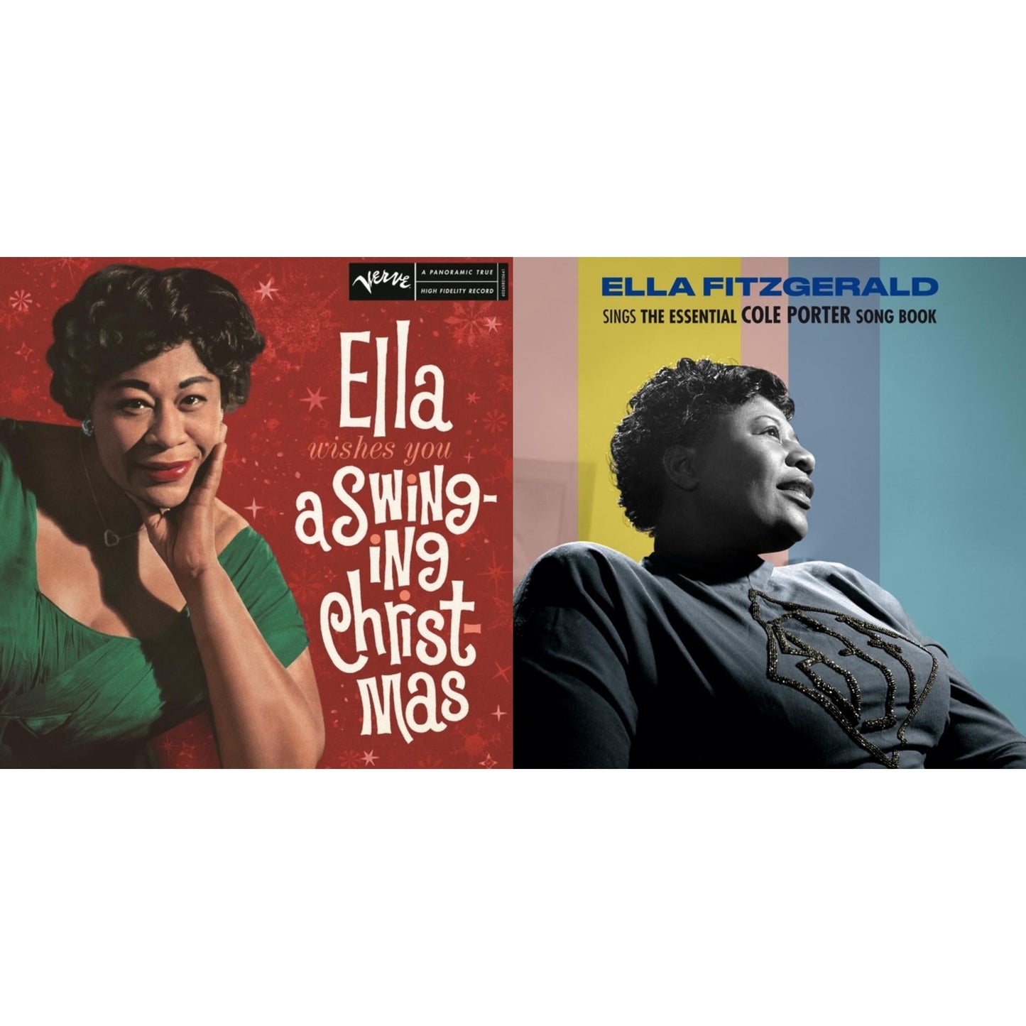 Ella Fitzgerald - Ella Wishes You A Swinging Christmas (Ruby Red LP Vinyl) & Sings The Essential Cole Porter Song Book (Yellow LP Vinyl)