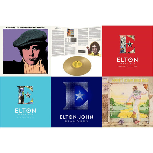 Elton John - Complete Thom Bell Sessions (Ep) (180G/Purple LP Vinyl) & Jewel Box (3LP - Rarities & B-Sides) & Jewel Box (2LP - And This Is Me) & Goodbye Yellow Brick Road & Diamonds (2LP) & Chartbusters Go Pop - Legendary Covers '69 / '70 (Gold LP