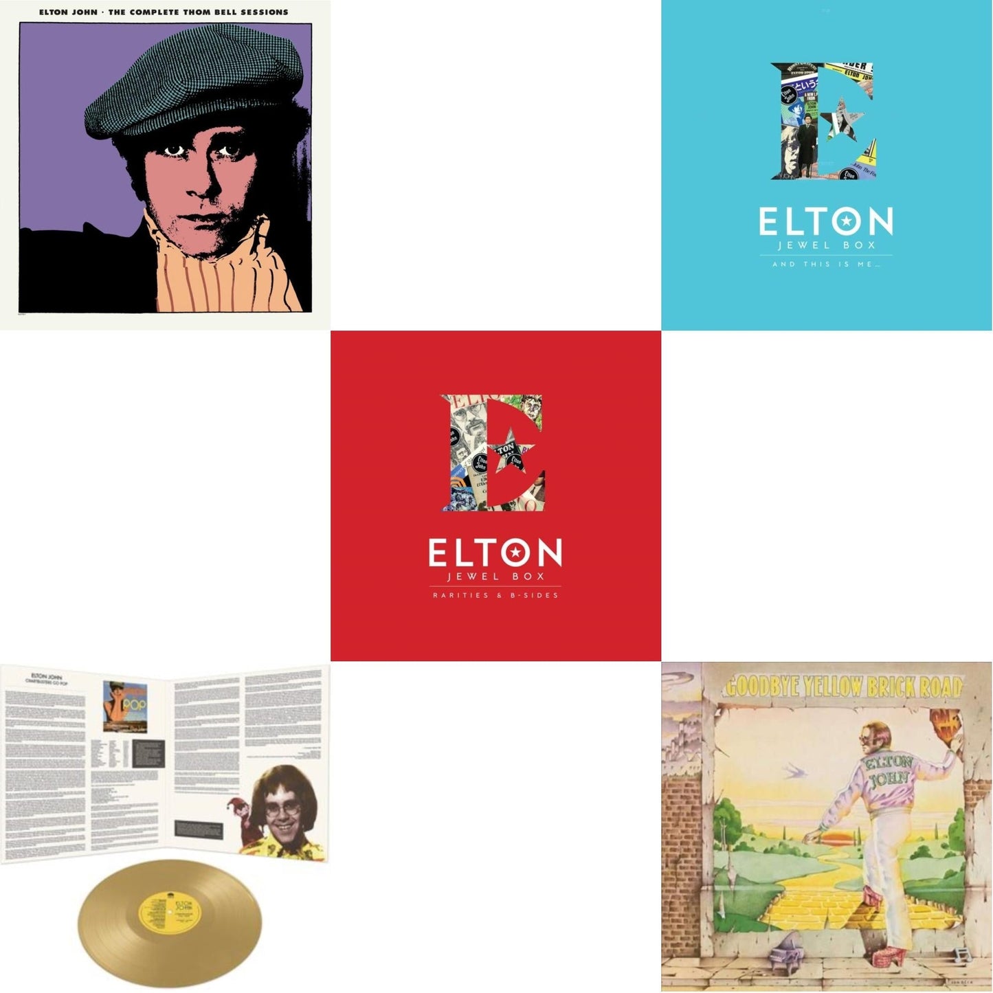 Elton John - Complete Thom Bell Sessions (Ep) (180G/Purple LP Vinyl) & Jewel Box (3LP - Rarities & B-Sides) & Jewel Box (2LP - And This Is Me) & Goodbye Yellow Brick Road & Chartbusters Go Pop - Legendary Covers '69 / '70 (Gold LP Vinyl)