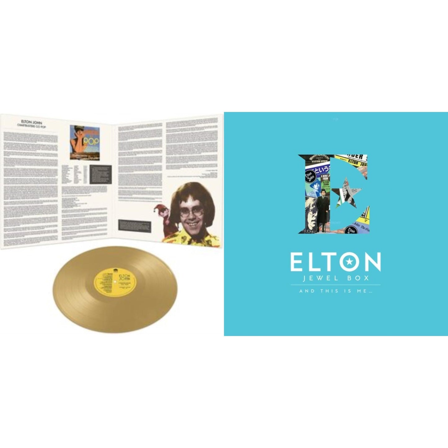 Elton John - Jewel Box (2LP - And This Is Me) & Chartbusters Go Pop - Legendary Covers '69 / '70 (Gold LP Vinyl)