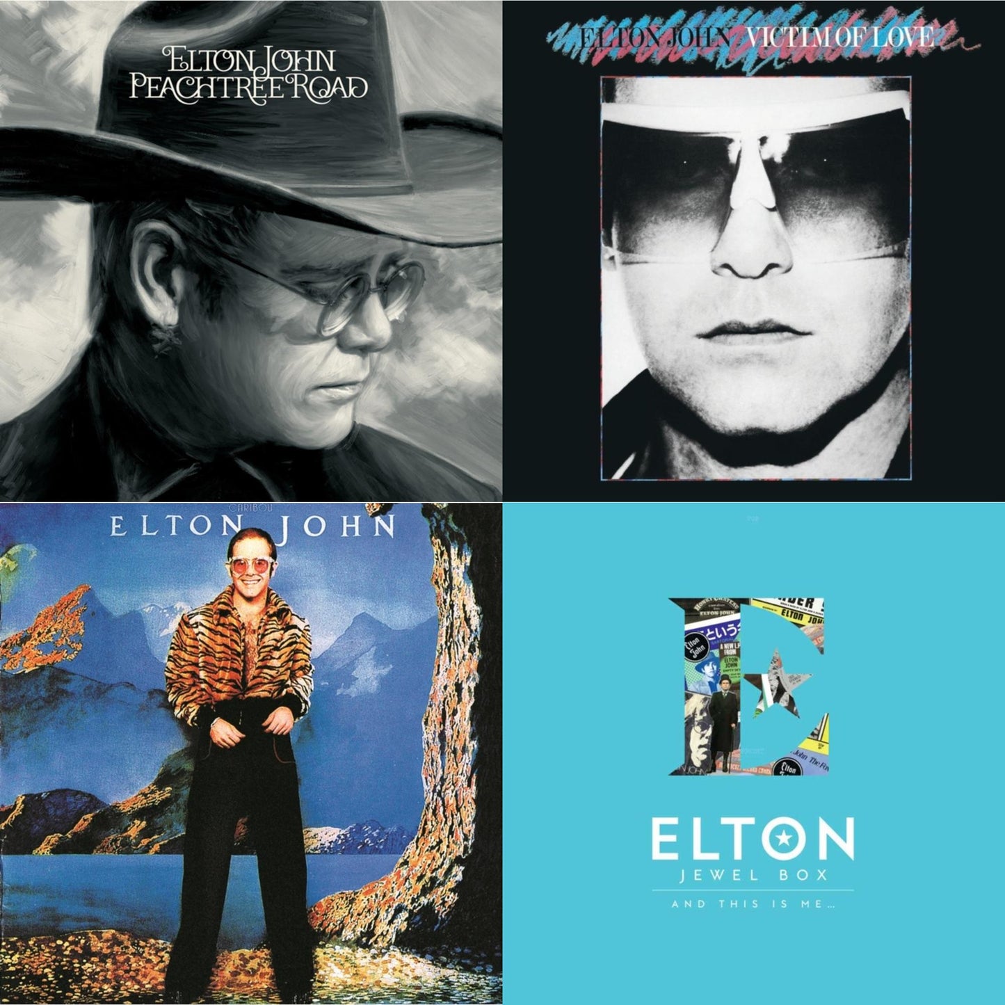 Elton John - Peachtree Road (2LP) & Victim Of Love & Caribou (50Th Anniversary Edition/2LP/Blue Vinyl) & Jewel Box (2LP - And This Is Me)