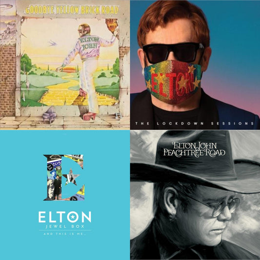 Elton John - Lockdown Sessions (Blue Vinyl/2LP) (X) & Peachtree Road (2LP) & Jewel Box (2LP - And This Is Me) & Goodbye Yellow Brick Road