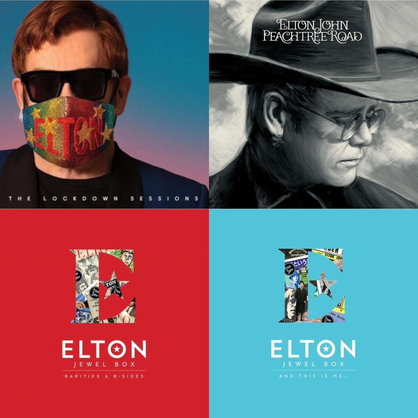 Elton John - Lockdown Sessions (Blue Vinyl/2LP) (X) & Peachtree Road (2LP) & Jewel Box (3LP - Rarities & B-Sides) & Jewel Box (2LP - And This Is Me)