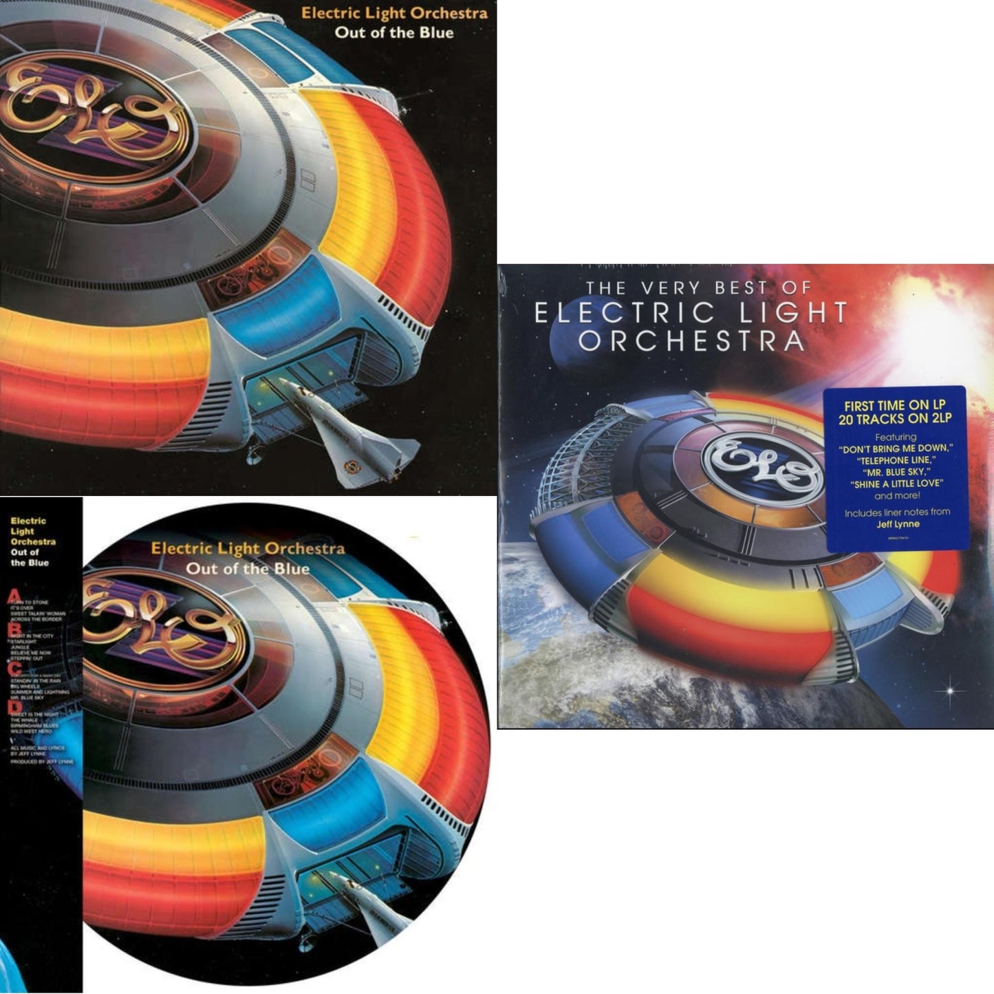 Electric Light Orchestra - Out Of The Blue (180G LP Vinyl) & All Over The World: Very Best Of Electric Light Orchestra (2LP/150G/Gatefold) & Out Of The Blue (2LP/Picture Disc/ Dl Card)