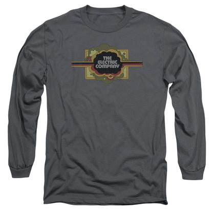 Electric Company Logo Mens Long Sleeve Shirt Charcoal Officially Licensed Officially Licensed