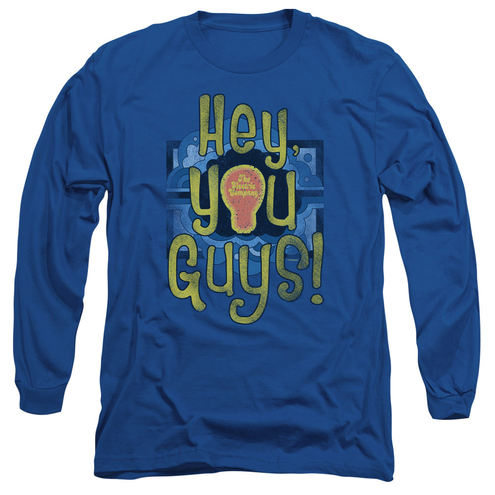 Electric Company Hey You Guys Mens Long Sleeve Shirt Royal Officially Licensed