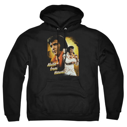 Elvis Presley Aloha Mens Hoodie Black