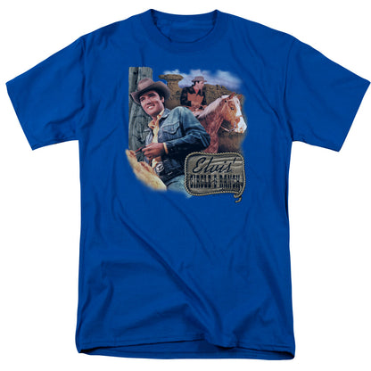 Elvis Presley Ranch Mens T Shirt Royal Blue