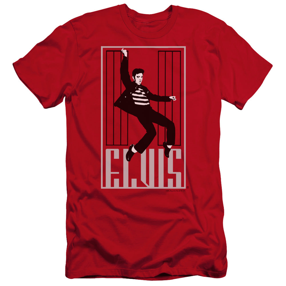 Elvis Presley One Jailhouse Premium Bella Canvas Slim Fit Mens T Shirt Red