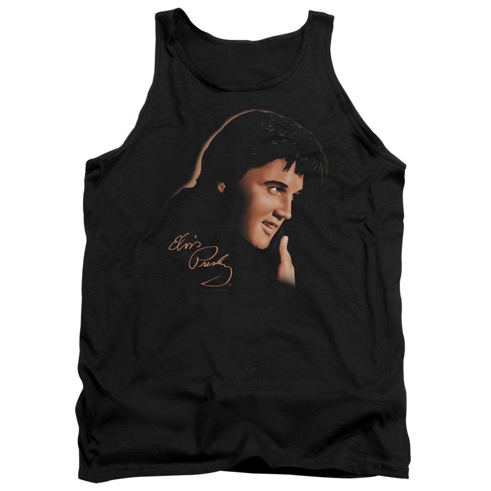 Elvis Presley Warm Portrait Mens Tank Top Shirt Black