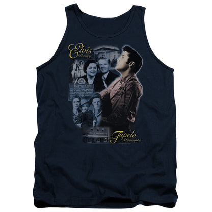 Elvis Presley Tupelo Mens Tank Top Shirt Navy